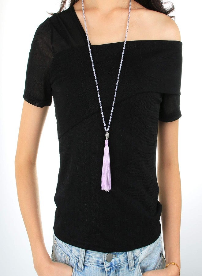 KELITCH Tassel Necklace Buddha Pendant Crystal Necklace Handmade Women Jewelry - Image 4