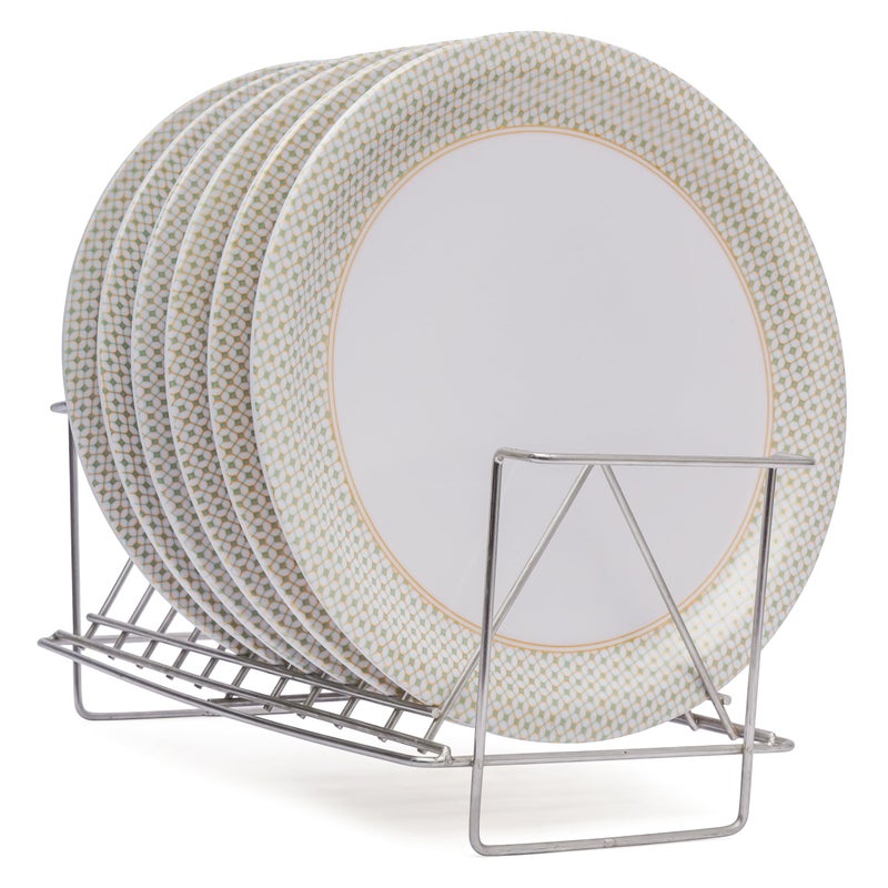 Smart Dinning طقم أطباق طعام ذكية - 6 قطع أطباق نصفية من الميلامين، DN223 - Image 3