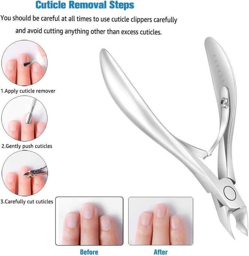 FERYES Professional Stainless Steel Cuticle Nippers - Image 3