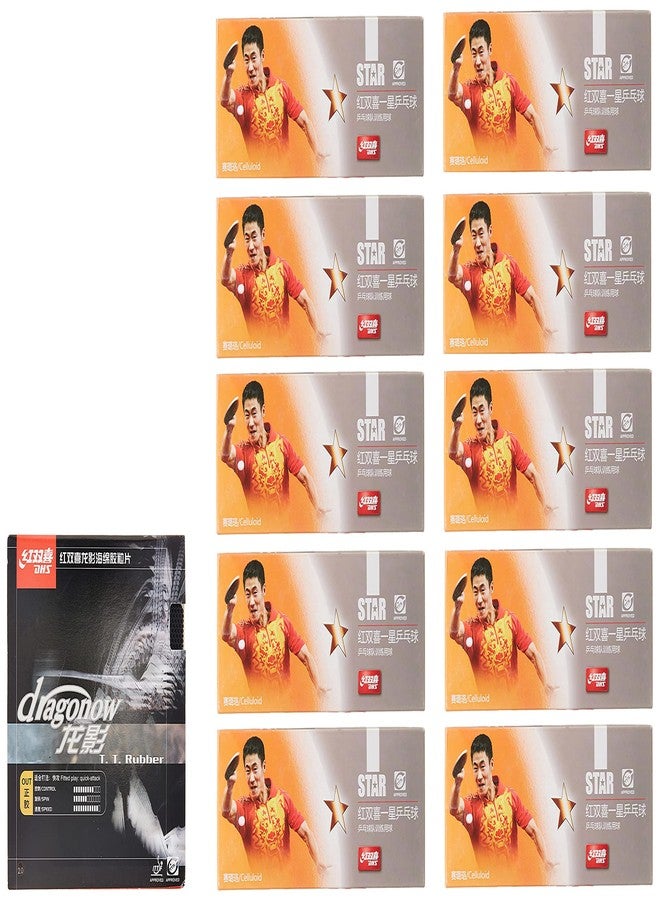 دي إتش أس مطاط تي تي دي إن دي إتش إس مع كرة تي تي دي إتش إس 40 مم نجمة واحدة برتقالية (علبة تحتوي على 100 قطعة) - Image 3