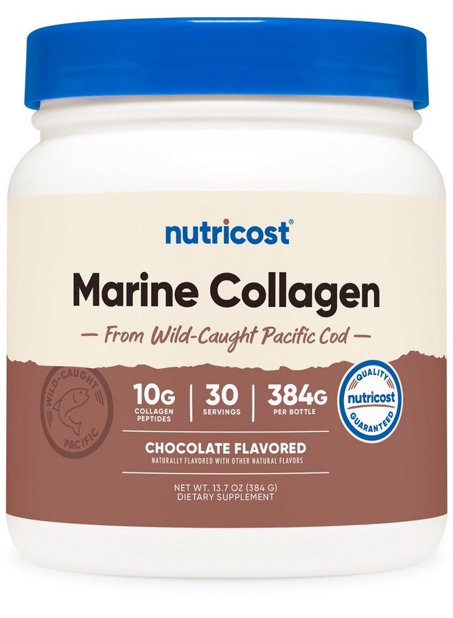 Nutricost Marine Collagen (Chocolate Flavor) 30 Servings - Collagen Supplement from Wild Caught Pacific Cod Fish - Image 1