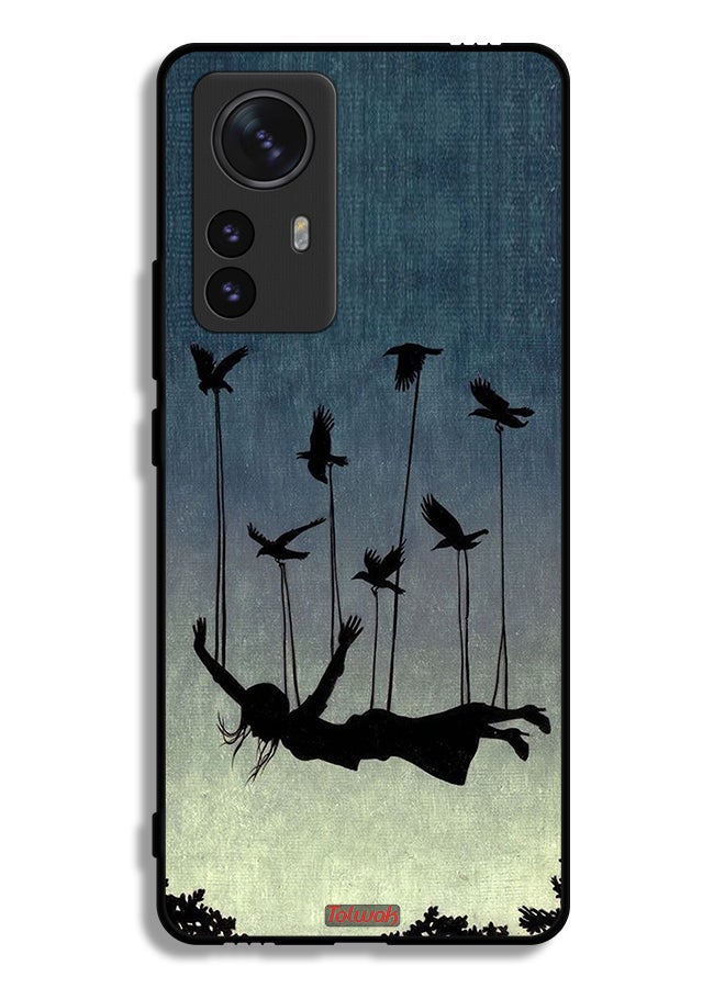 Tolwak Xiaomi 12S Pro Protective Case Cover Birds Holding Fallen Girl - Image 2