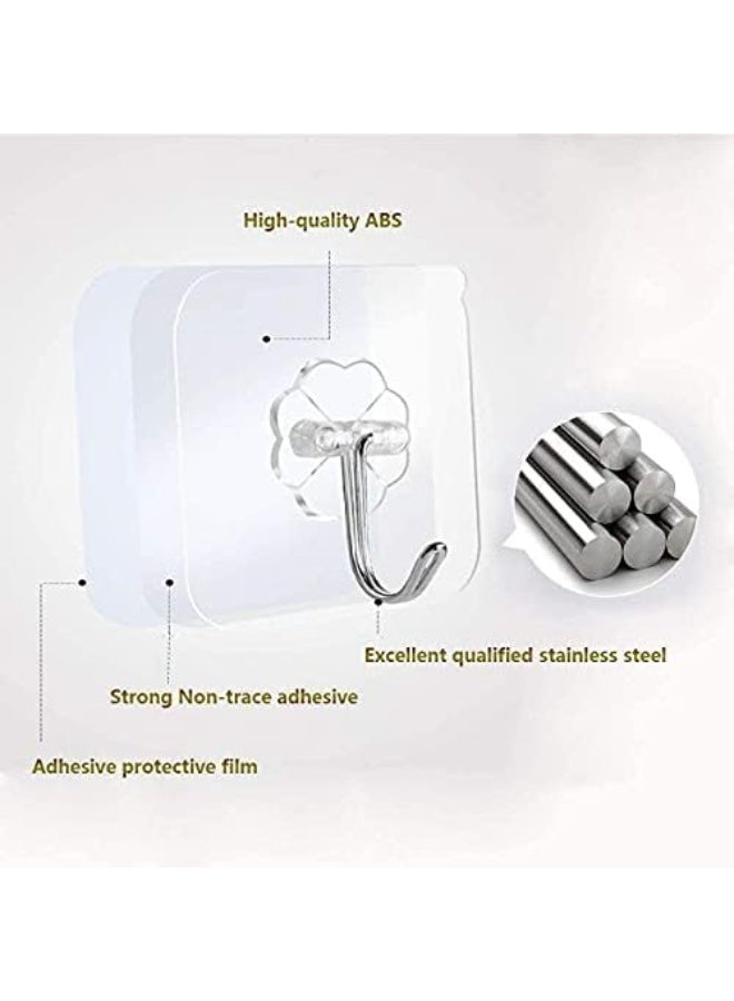 5 Pcs Self Adhesive Wall Hooks Hanging Nails for Hanging, Mounting Hooks for Kitchen, Bathroom, Bedroom, Living Room, No Drilling - Image 3
