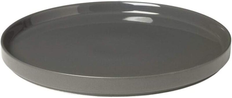 Blomus PILAR Ceramic Dinner Plate 11 Inch Pewter  Charcoal  Set of 4 - Image 1