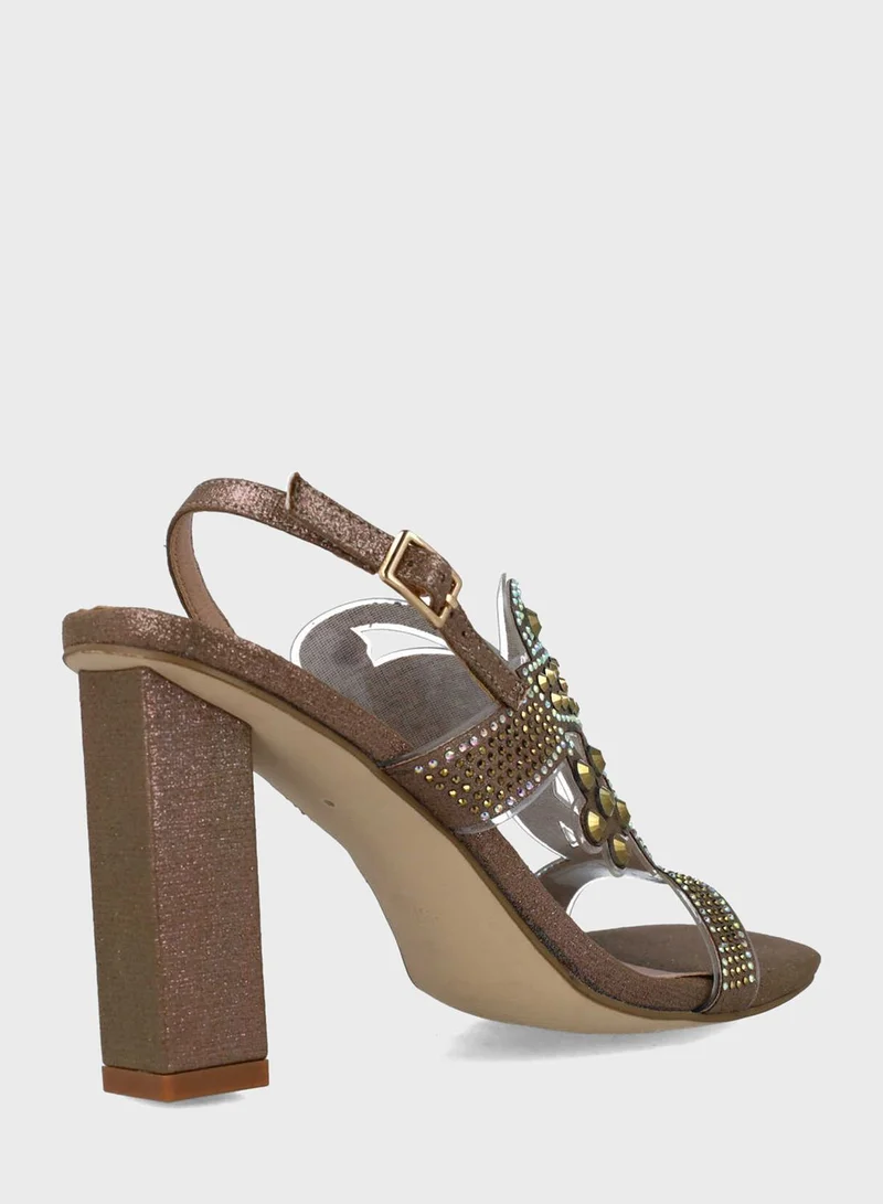 MENBUR Ankle Strap Heel Sandals