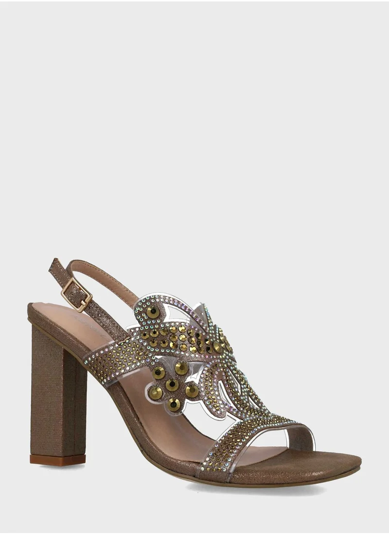 MENBUR Ankle Strap Heel Sandals