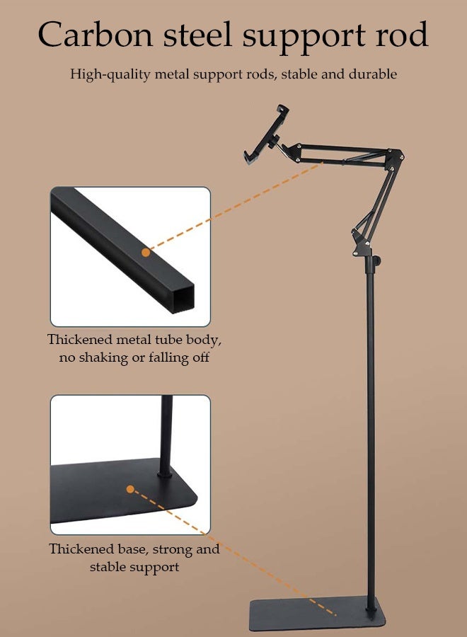 DUNISO Tablet Floor Stand, 360° Flexible Rotation Tablet Stand with Heavy Duty Base, Adjustable iPad Stand for Bed, Holder for/Switch/Phone or Other 3.5"-11" Electronic Devices - Image 4