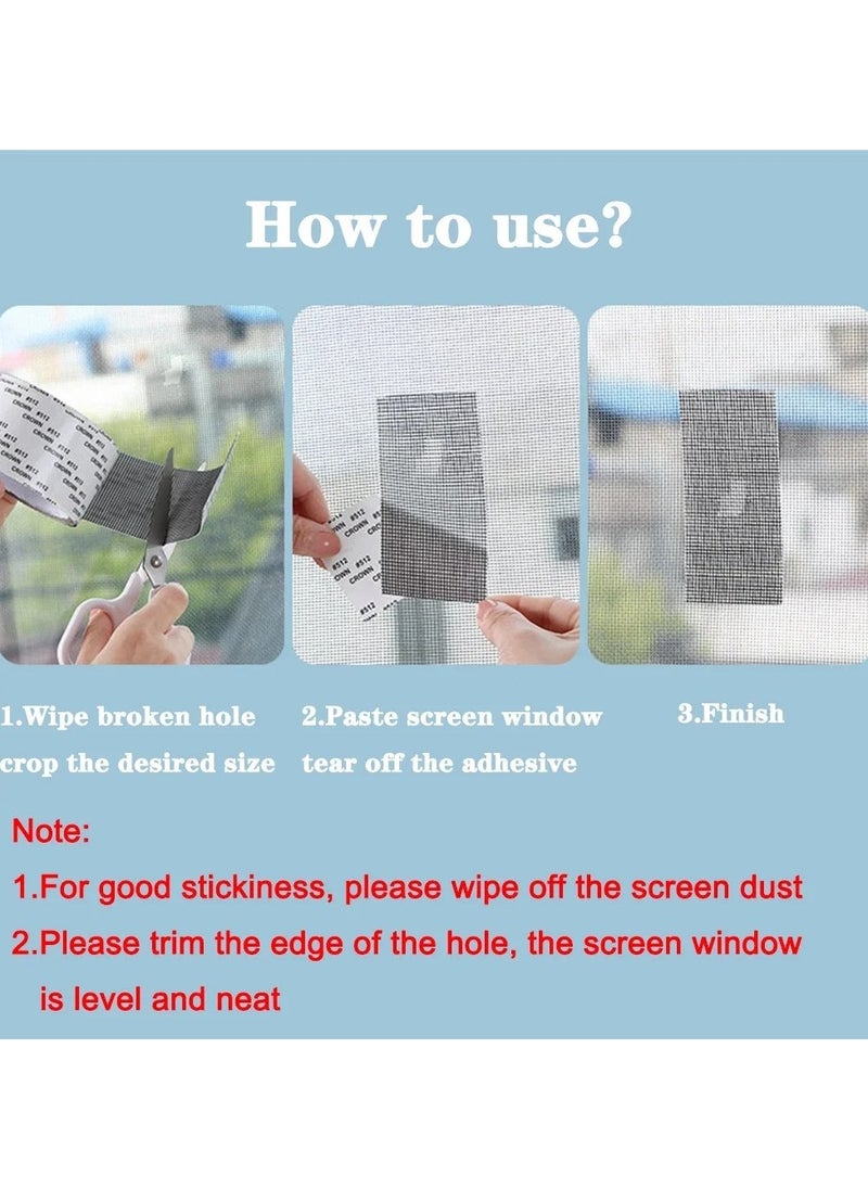 Loquat Easy to Apply Waterproof Window Screen Repair Tape  Keep Mosquitoes Out with Our Anti-Insect, Self Adhesive Mesh Patch  - Image 4