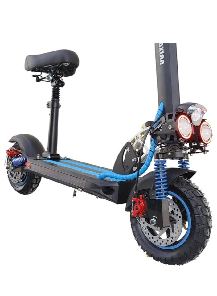 شارد سكوتر محرك 1000 واط، بطارية 48 فولت 10 أمبير، نطاق من 35 إلى 45 كيلومتر، السرعة القصوى 55 كيلومتر في الساعة، 4 مصابيح LED للتعليق وشاشة رقمية E10 - Image 3