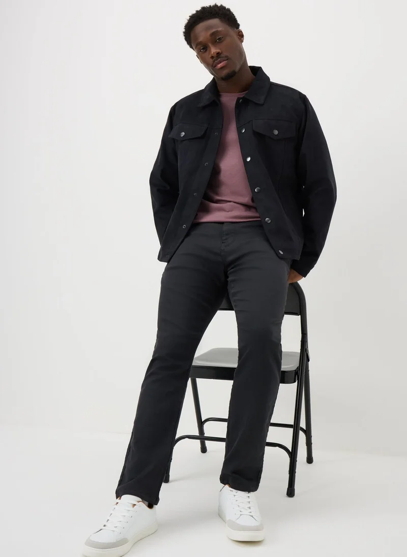 Charcoal 5 Pocket Trousers Regular
