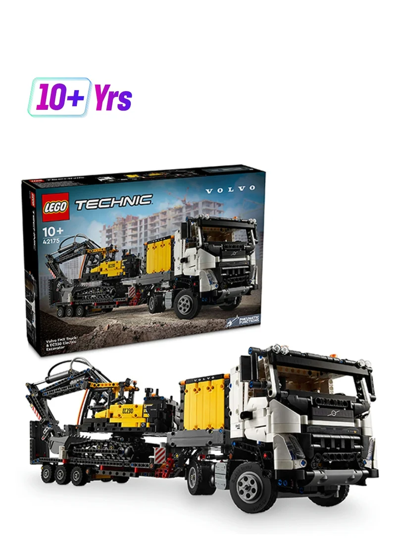 ليغو Technic Volvo Fmx Truck & Ec230 Electric Excavator Kids’ Toy, Vehicle Gift For Boys And Girls Aged 10 Years Old And Over Who Love Heavy-Duty Construction Models 42175 (2274 Pieces)