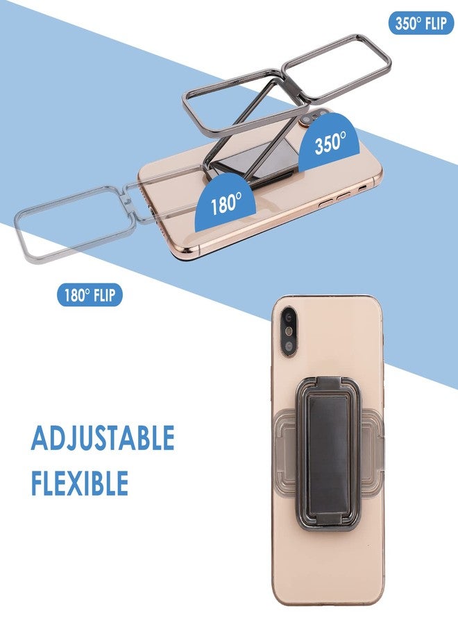Cobee Cell Phone Ring Holder Finger Kickstand, 360° Rotation Foldable Metal Ultra-Thin Cellphone Back Grip Stand Adjustable Phone Holders for Magnetic Car Mount Compatible with Phone Tablets, Black - Image 4