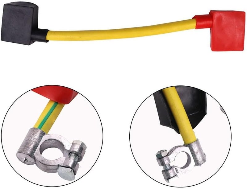 Heavy Duty Battery Cable Connector for Truck Car 12V-24V Series Parallel Connection Yellow Terminal Wire Replacement Auto Electrical Part - Image 2