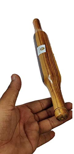 ARMAN SPOONS Wooden Rolling PIN BELAN ROTI CHAPATI Bake Cake Maker Rolling PIN BELAN Handmade from ONE Piece of Wood 14 inch (Teak 1) - Image 4