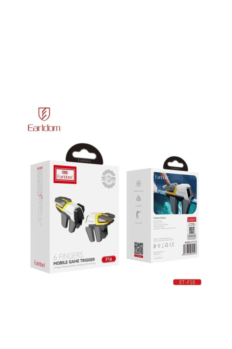 Earldom Earldom F16-Finger Mobile Game Trigger Gaming Controller – Precision Touch Shooter Trigger for Mobile Phones – Ergonomic Design for Comfortable Gaming, Compatible with Most Smartphones – Enhance FPS and Action Games with Fast Response and Accurate Control - Image 3