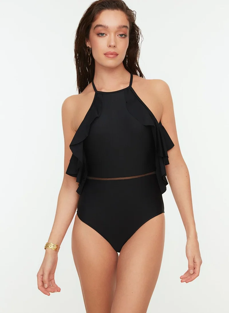 trendyol Ruffle Trim Swimsuit
