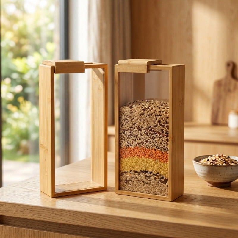 Food Dispenser, Kitchen Organizers And Storage, Food Containers And Cereal Dispenser for Pantry Organization And Storage Container, Cereal, Rice, Flour, Snacks - Image 5