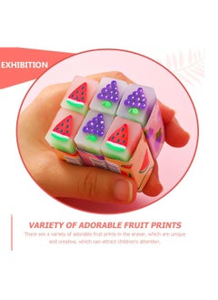Oasisgalore Erasers 12pcs Fruit Eraser Portable Pupils Decorate Cartoon Eraser (Random)  - Image 3