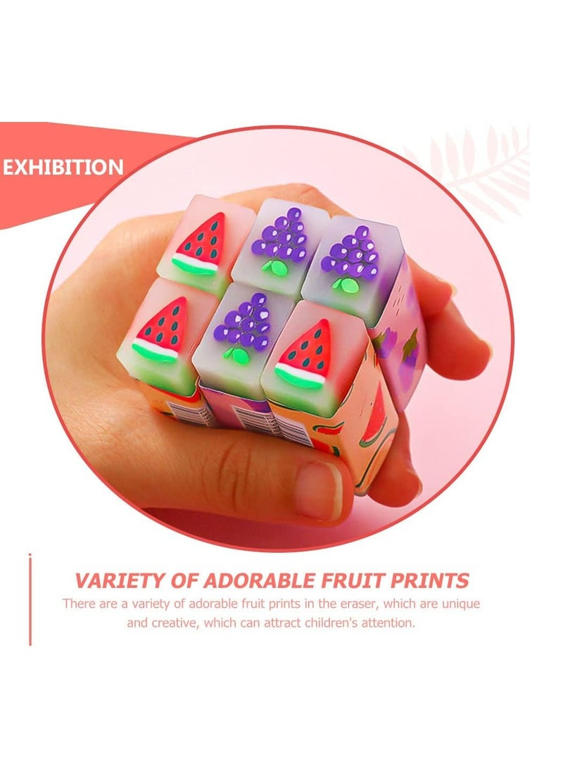 Oasisgalore Erasers 12pcs Fruit Eraser Portable Pupils Decorate Cartoon Eraser (Random)  - Image 3