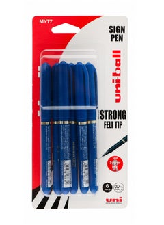 Uniball 6-Piece Sign Pen 0.7mm Tip Blue Ink  - Image 1