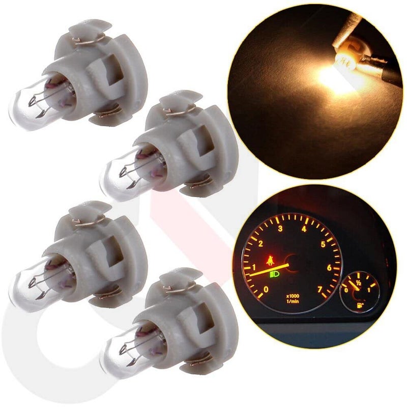 cciyu T4/T4.2 Neo Wedge Halogen A/C Bulb Instrumnet Panel Dash Light,4Pack - Image 2