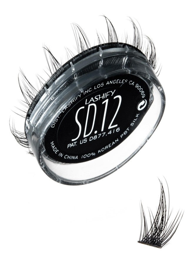 Lashify Stardust 12mm Gossamer DIY Eyelash Extensions Refill, The Multi-Length Multi Layered Lash, Thin Fibers of the Classic "C" Style, Black, Easy False Lashes - Image 1