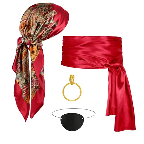 CICOCI Pirate Costume For Women With Accessories Renaissance Blouse Top Belt Headscarf Full Outfits Halloween Costume - Image 4