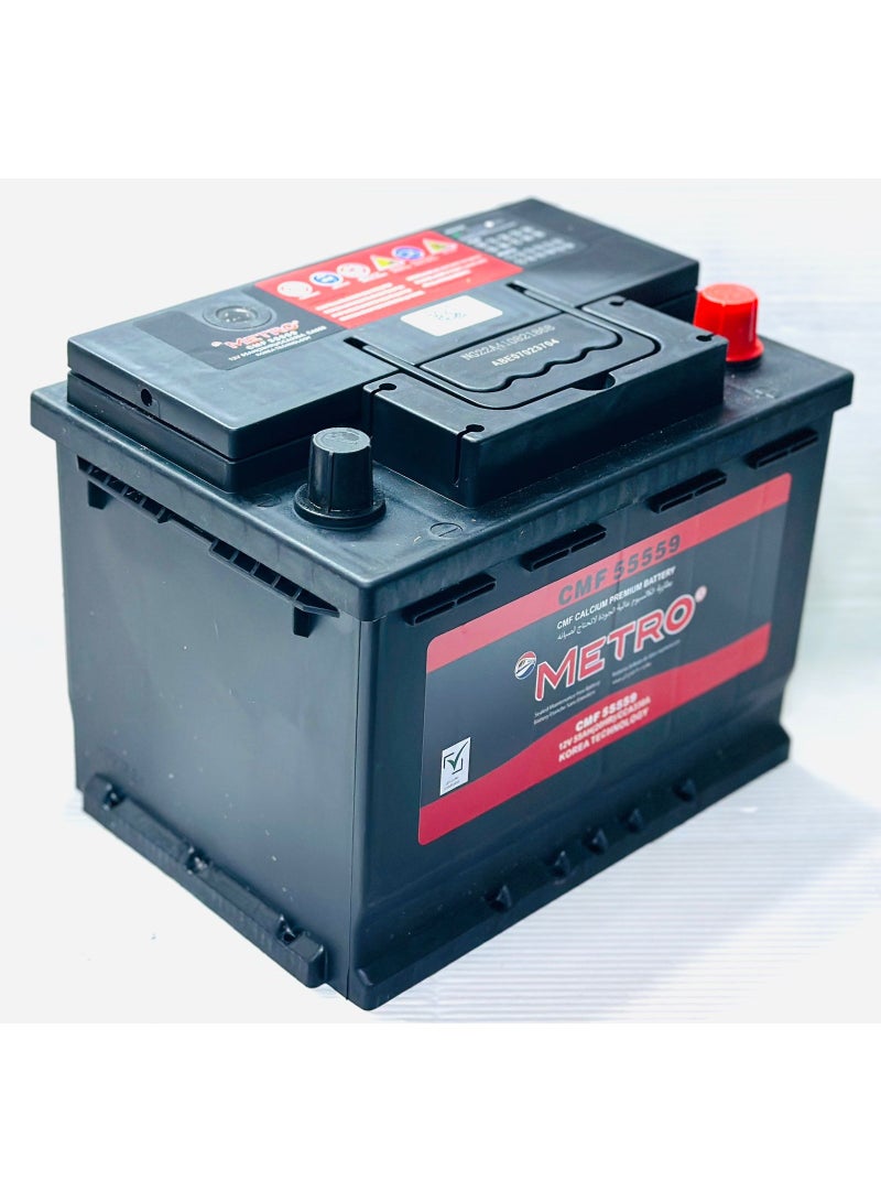 Metro Car Battery 12V 55AH DIN55L / 55559 - Image 5