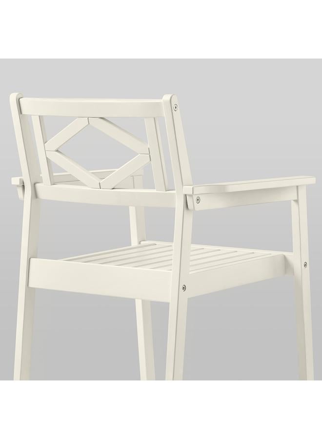 زبون كرسي بمساند للذراعين، خارجي، أبيض/بيج - Image 3