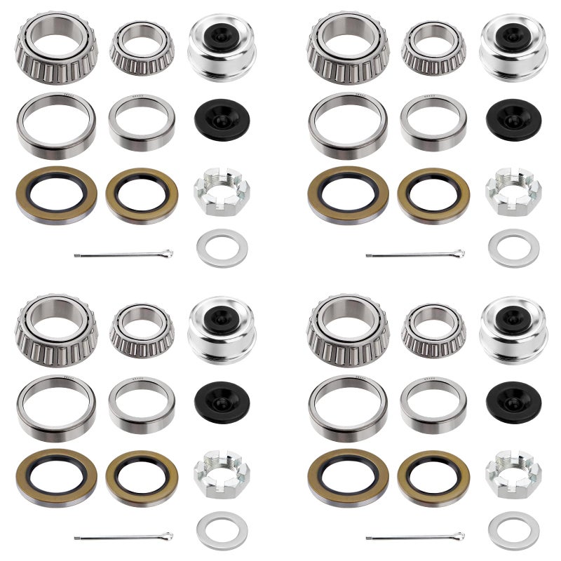 Racewill 4 Sets Trailer Hub Wheel Bearing Kit Inner 2558025520 Outer 0247502420 With Grease Seal 1036 and 1010 Fit for 8000 lbs Axles - Image 3