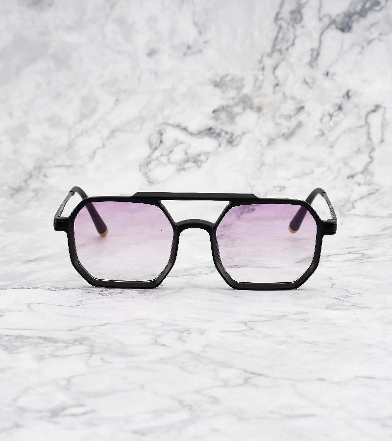  اكسبليست باوتس نظارات شمسية أنيقة ريتشارد للرجال والنساء، أسود مطفي بتدرج بنفسجي - Image 2