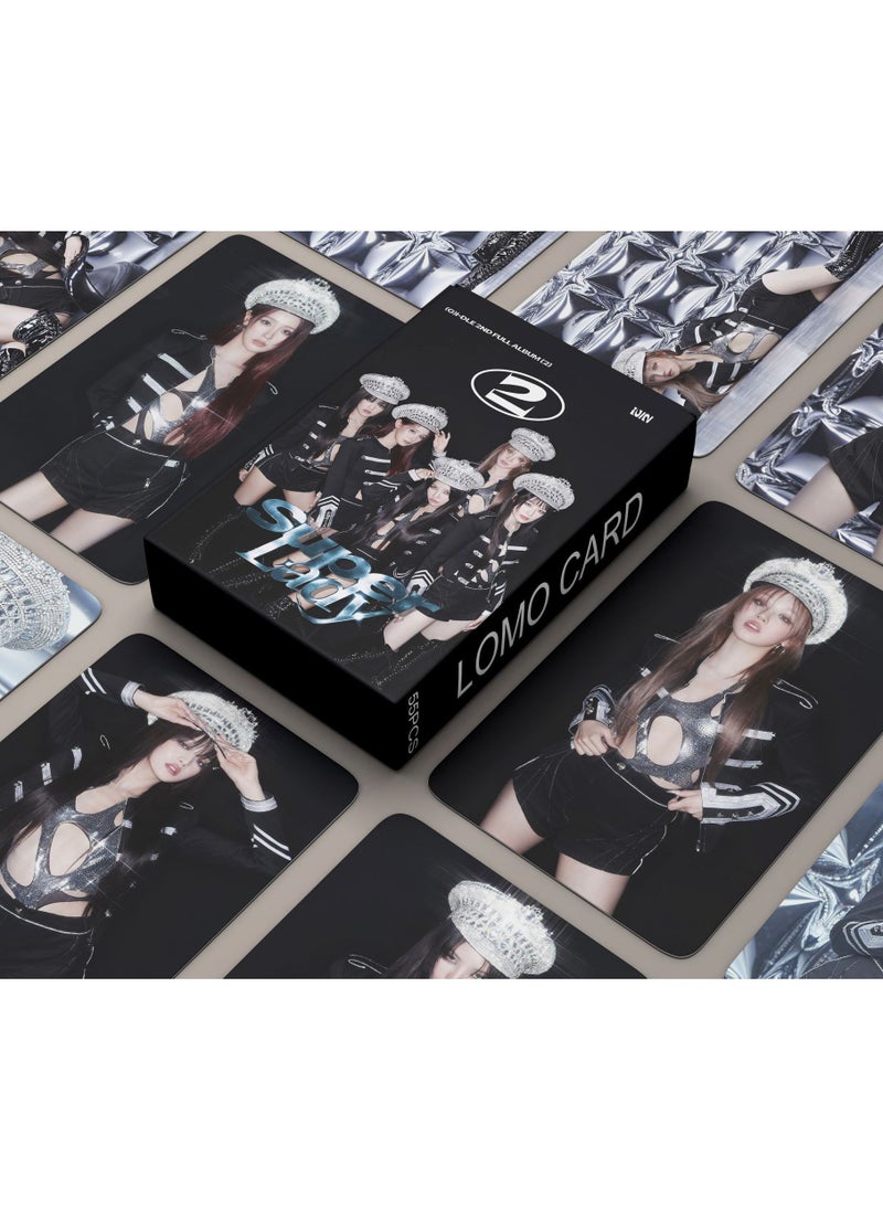 EHOME 55Pcs GIDLE 2nd Album Super LadyLomo Card  - Image 1