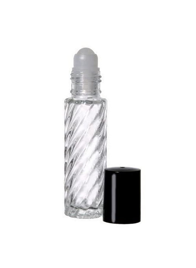 Caribbean Coastal Delights Caribbean Coastal Delights 2 Roll-on Refillable Glass Perfume Bottle Purse or Travel Size. Plain & Swirl 1/3oz .33 Fl. oz. 10ml.  - Image 3