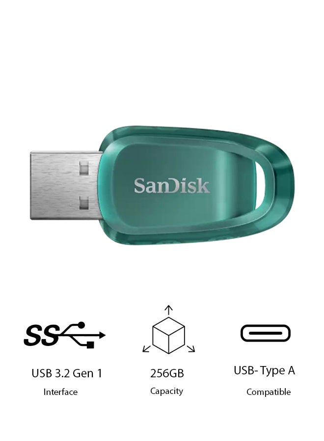 sandisk 256GB Ultra Eco Flash Drive USB 3.2 Gen 1 Micro USB Type C - SDCZ96-256G-G46,Blue/Green - Image 1