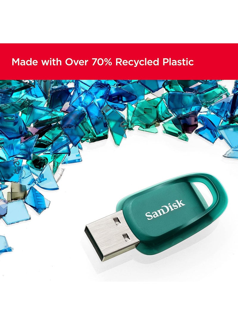 sandisk 256GB Ultra Eco Flash Drive USB 3.2 Gen 1 Micro USB Type C - SDCZ96-256G-G46,Blue/Green - Image 3