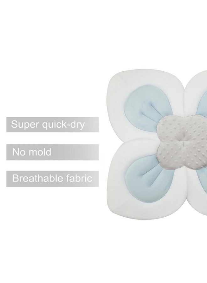 PandaEar PandaEar Baby Lotus Bath Flower Pad for Infant Newborn| Soft Baby Flower Bath Petals for Sink Bathtub Essentials Shower Gift (Blue)  - Image 1