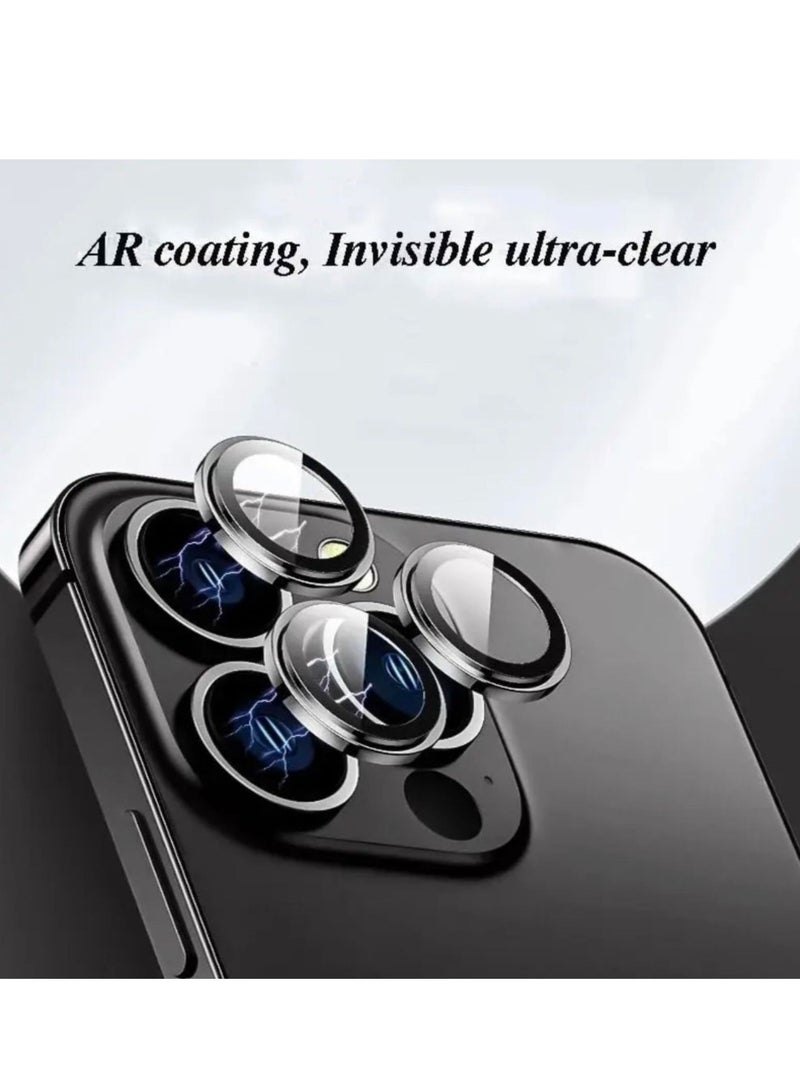 Anti-scratch Tempered Glass Camera Cover For iPhone13 Pro Max / 13 Pro (Black)  - Image 4