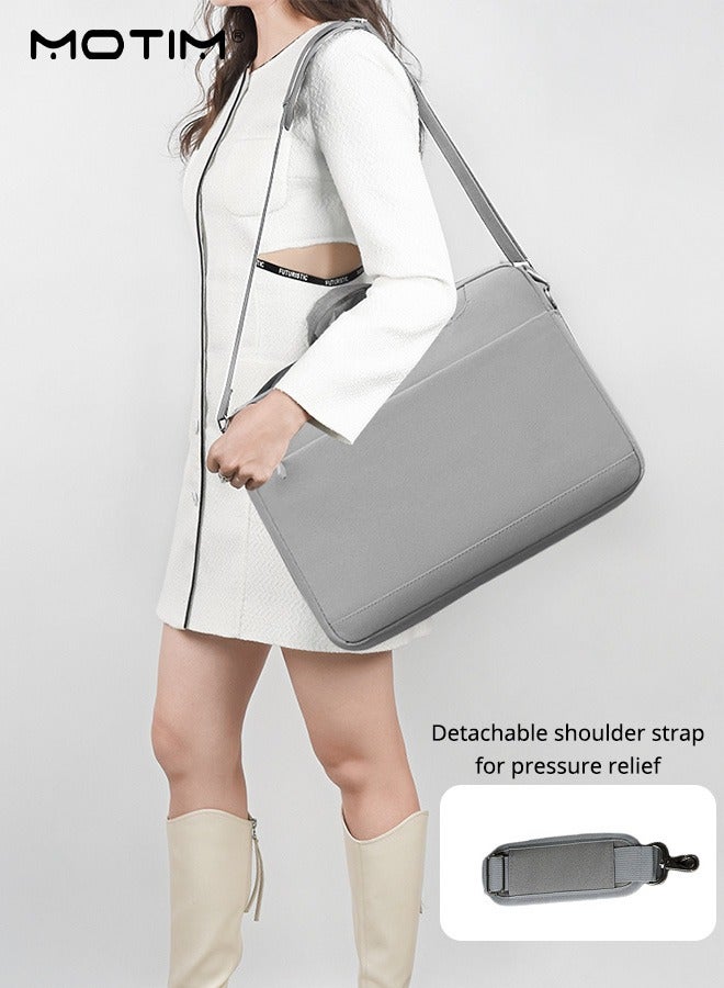 Motim 15.6-16 Inch Laptop Bag Case, Waterproof Computer Bag Laptop Sleeve with Airbag, Business Handbag Briefcase,  Large Capacity, Multiple Inner Pockets, Compatible with 15.6-16" Laptop Dell Inspiron 15.6, HP Pavilion 15.6 and so on - Image 3