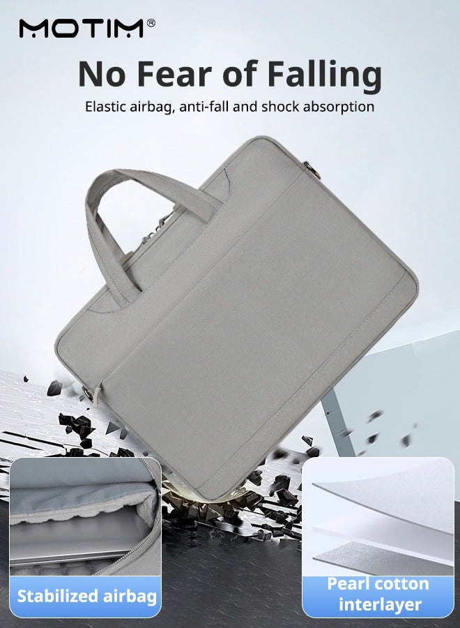 Motim 15.6-16 Inch Laptop Bag Case, Waterproof Computer Bag Laptop Sleeve with Airbag, Business Handbag Briefcase,  Large Capacity, Multiple Inner Pockets, Compatible with 15.6-16" Laptop Dell Inspiron 15.6, HP Pavilion 15.6 and so on - Image 5