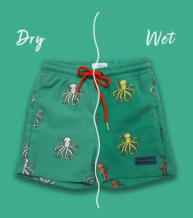 Holly & Beau Boys octopus colour changing swim shorts