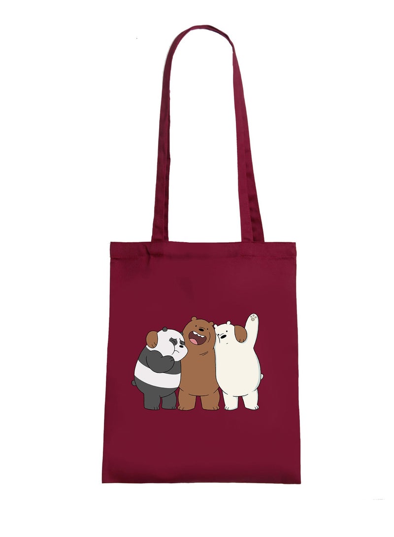 Tote bag printed - for woman-we bare bear