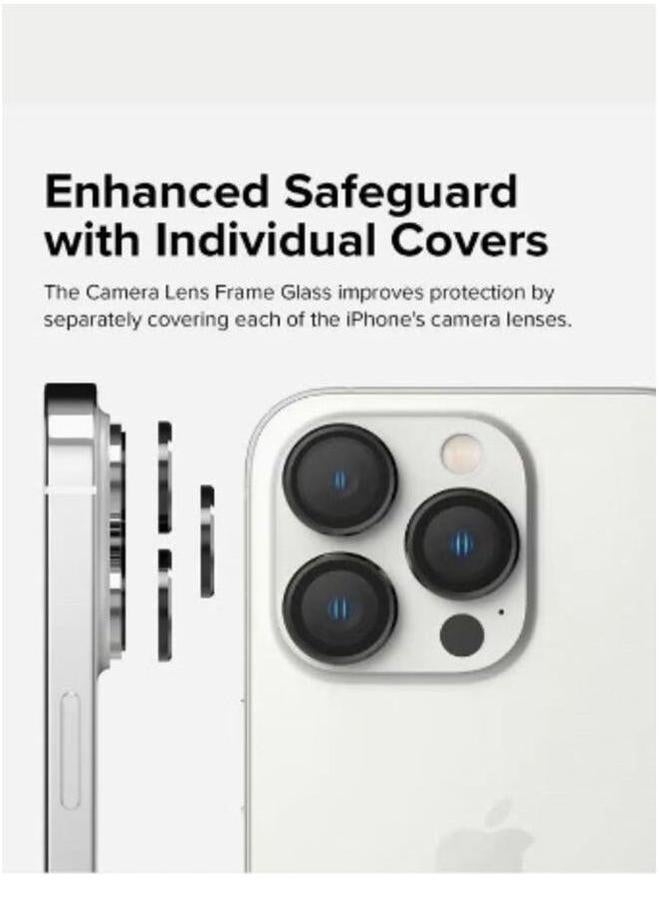 PROMASS Camera lens protector for iPhone 15 pro Tempered glass metal individual ring cover. - Image 3