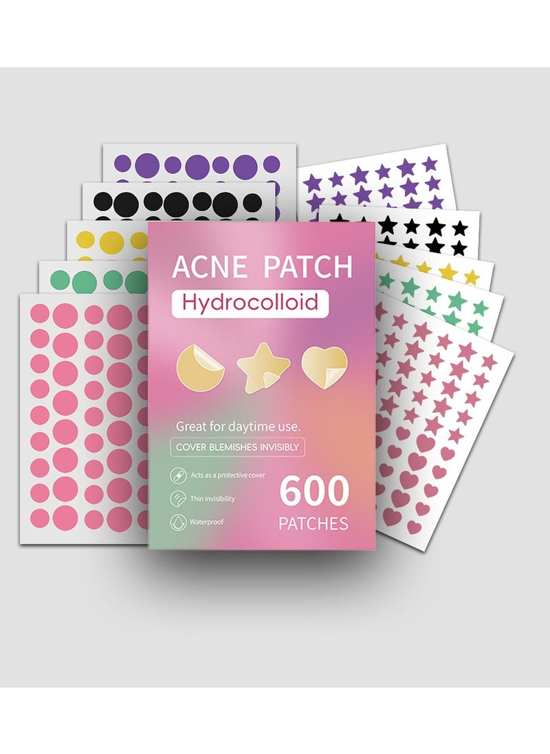 Acne patch 600 Pcs Star-Shaped Acne Patch Repair Acne Acne Fade Spots Acne Prints Cover Acne Acne Repair Patch  - Image 1
