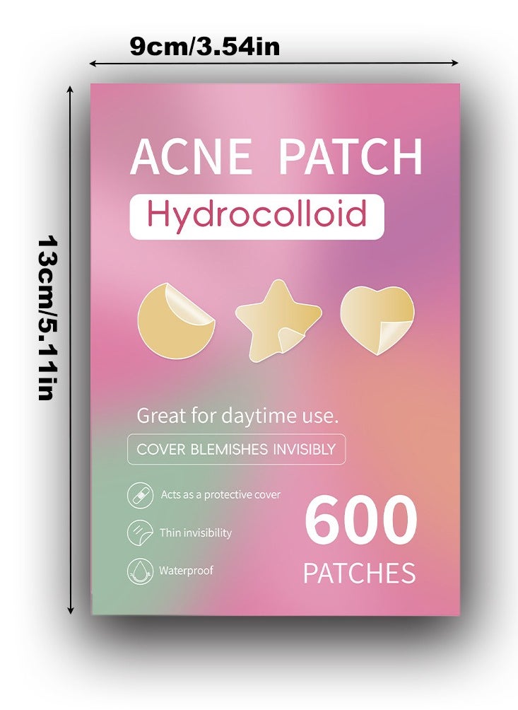 Acne patch 600 Pcs Star-Shaped Acne Patch Repair Acne Acne Fade Spots Acne Prints Cover Acne Acne Repair Patch  - Image 2