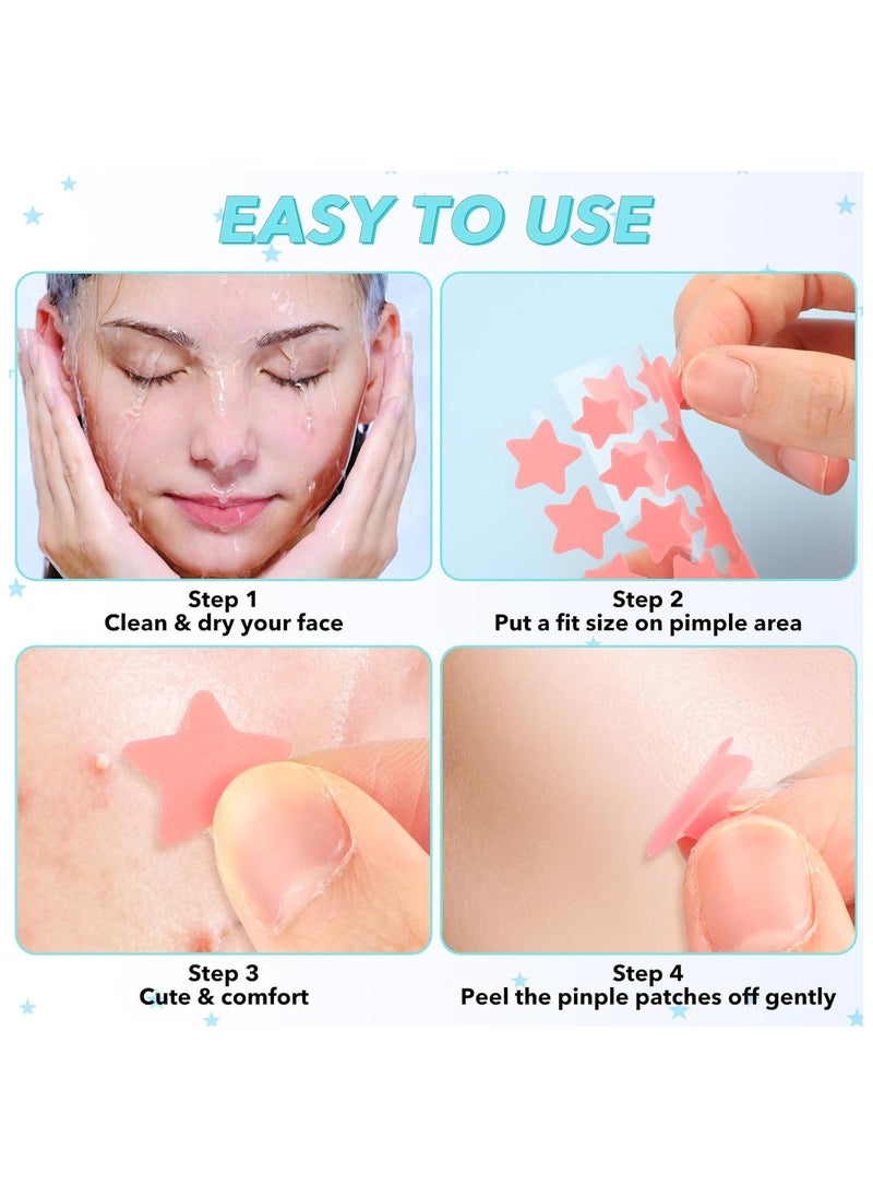 Acne patch 600 Pcs Star-Shaped Acne Patch Repair Acne Acne Fade Spots Acne Prints Cover Acne Acne Repair Patch  - Image 3