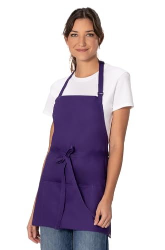 Chef Works Unisex Three Pocket Apron Purple One Size - Image 1