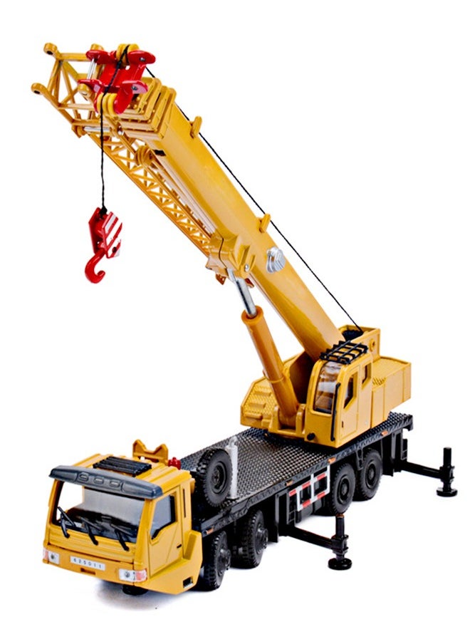 fashionhome 1-Piece Durable Diecast Metal Alloy Engineering Hoist Lifter Crane Vehicles Machine Toy for Children Construction Truck Toy Car  - Image 1
