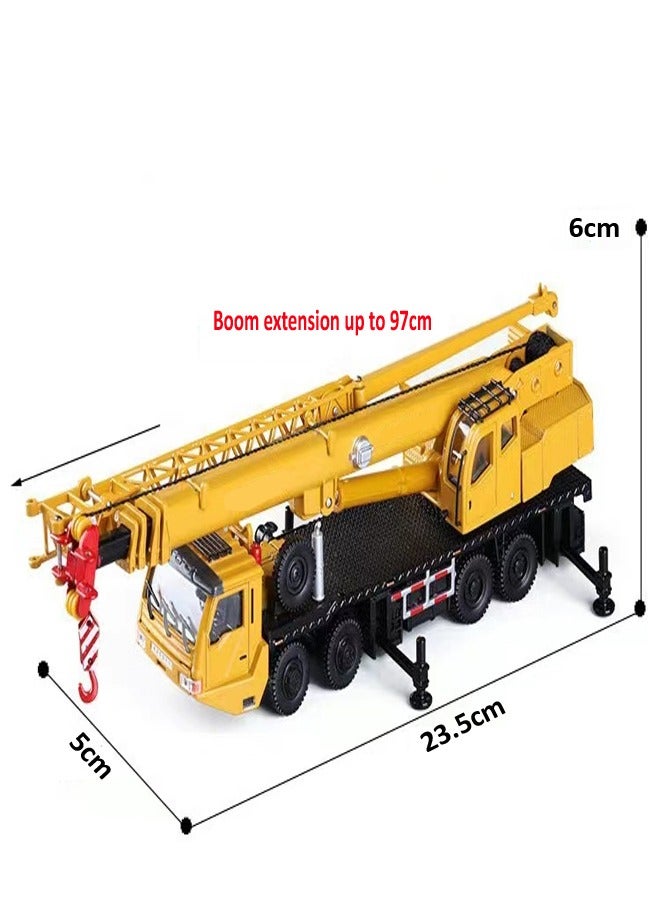 1-Piece Durable Diecast Metal Alloy Engineering Hoist Lifter Crane Vehicles Machine Toy for Children Construction Truck Toy Car