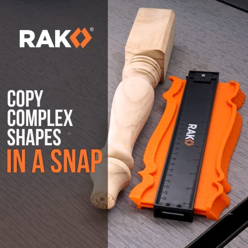 RAK Contour Gauge - 10 Inch Edge Profile Measuring Tool, Lock - Adjustable Irregular Shape Outline of Flooring, Laying Tile, Woodwork, Construction, Ideal Gifts for Dad, Men - Image 2