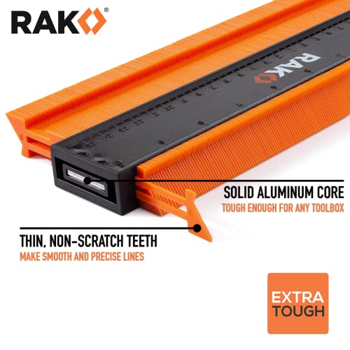 RAK Contour Gauge - 10 Inch Edge Profile Measuring Tool, Lock - Adjustable Irregular Shape Outline of Flooring, Laying Tile, Woodwork, Construction, Ideal Gifts for Dad, Men - Image 5